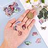 32Pcs 8 Style Printed Alloy Pendants FIND-SZ0002-52-2