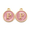 Golden Plated Alloy Enamel Charms ENAM-S118-07P-1