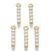 Brass Micro Pave Cubic Zirconia Charms KK-T060-05-I-G-NF-1