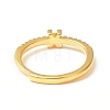 Clear Cubic Zirconia Initial Letter Adjustable Ring RJEW-C052-01G-X-3