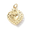 Eco-Friendly Rack Plating Brass Micro Pave Cubic Zirconia Pendants KK-F845-33G-01-2