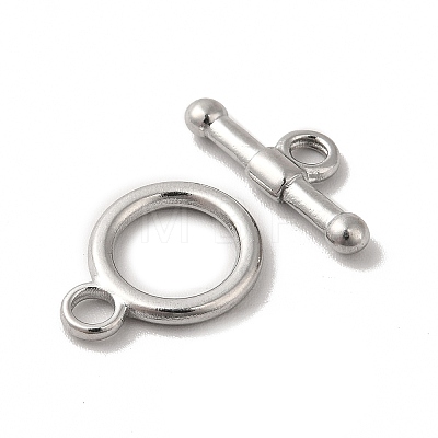304 Stainless Steel Toggle Clasps X-STAS-H212-19P-1
