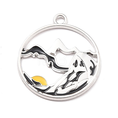 Alloy Enamel Pendants ENAM-E361-04P-01-1