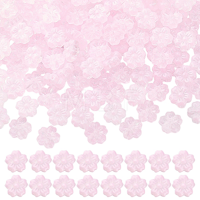120Pcs Spray Painted Transparent Glass Beads GLAA-ME0001-41-1