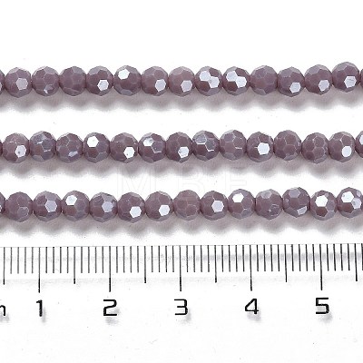 Electroplate Opaque Glass Beads Strands EGLA-A035-P4mm-A11-1