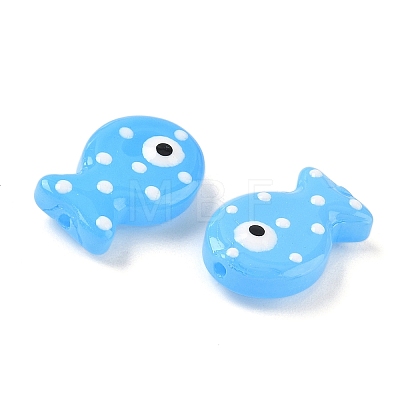 Baking Paint Glass Enamel Beads LAMP-D303-04J-1