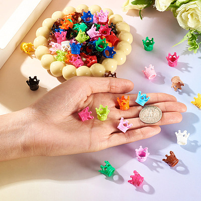 80Pcs Spray Painted Acrylic Beads OACR-TA0001-76-1