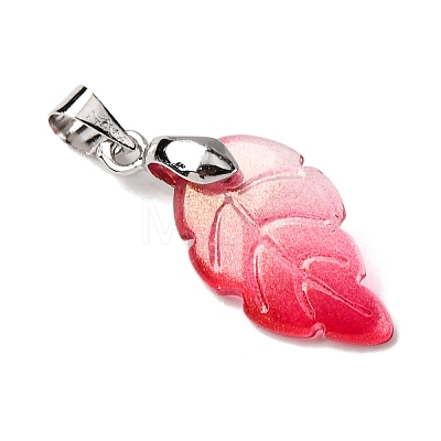 Transparent Glass Pendants PALLOY-JF04419-02-1
