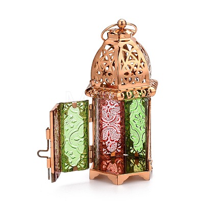 Retro Golden Plated Iron Ramadan Candle Lantern RAMA-PW0001-25A-1