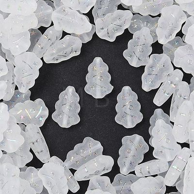 Frosted Transparent Acrylic Beads X1-OACR-P029-04B-01-1