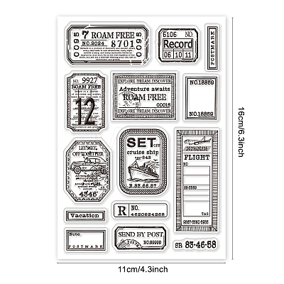 Custom Summer Theme PVC Plastic Clear Stamps DIY-WH0631-0129-1