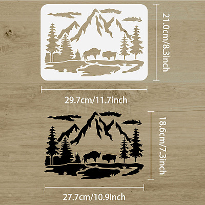 Plastic Drawing Painting Stencils Templates DIY-WH0396-0042-1