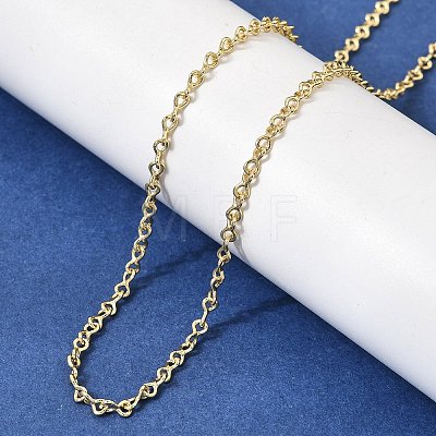 2.5MM Brass Twisted Infinity Link Chain Necklaces for Women NJEW-F366-07A-G-1