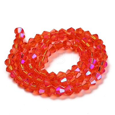 Transparent Electroplate Glass Beads Strands LS-GLAA-F029-4mm-D14-1