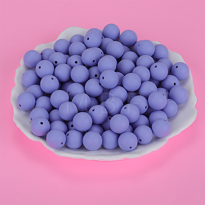 Round Silicone Focal Beads SI-JX0046A-106-1