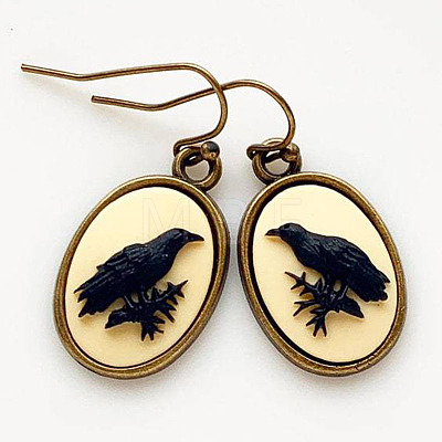 Alloy Enamel Dangle Earrings FS-WGA17FA-01-1