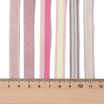 18 Yards 6 Styles Polyester Ribbon SRIB-Q022-D13-1