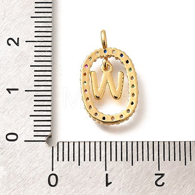 Brass Micro Pave Cubic Zirconia Pendants ZIRC-P123-01G-W02-1