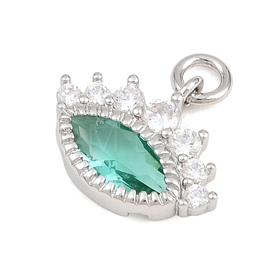 Brass Colorful Cubic Zirconia Pendants KK-E800-04P-1