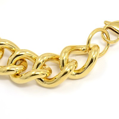 304 Stainless Steel Curb Chain/Twisted Chain Bracelets STAS-A028-B140-1