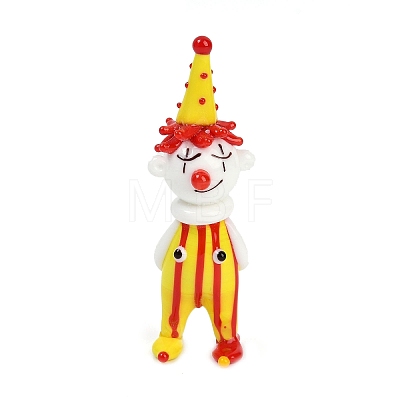 Handmade Lampwork Clown Display Decorations LAMP-Q005-12E-1