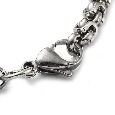 304 Stainless Steel Rope Chain Bracelet BJEW-Z023-03C-1