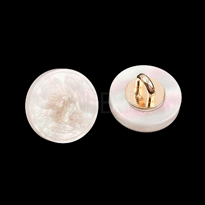 1-Hole Resin Alloy Shank Buttons FIND-B065-03G-04-1