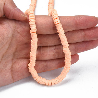 Handmade Polymer Clay Beads Strands CLAY-R089-6mm-033-1