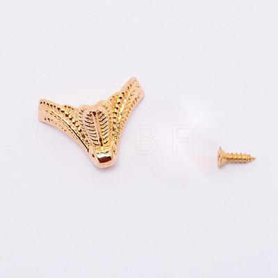 Zinc Alloy Box Corner Protectors PALLOY-WH0070-92G-1