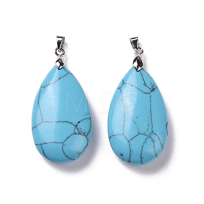 Natural Howlite Pendants G-D084-01P-B04-1