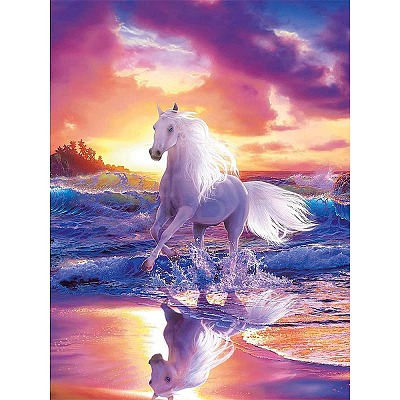 Horse Theme DIY Diamond Painting Kit DIAM-PW0014-06U-1