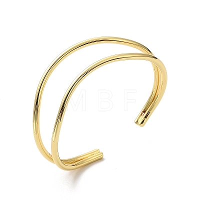 Rack Plating Brass Cuff Bangles LS-BJEW-A137-10G-1
