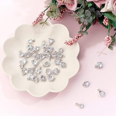 Mixed Shapes Alloy Charms ZIRC-SC0001-04P-1