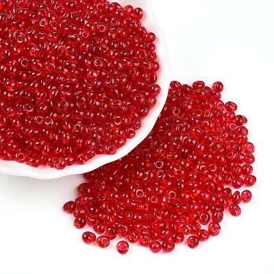 3/0 Baking Paint Glass Fringe Seed Beads SEED-A034-04E-1