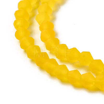 Imitate Austrian Crystal Frosted Glass Beads Strands GLAA-F029-TM2mm-B22-1