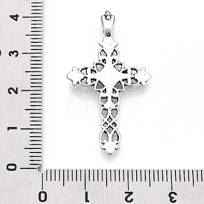 Tibetan Style Alloy Cross Gothic Pendants TIBEP-371-AS-LF-1