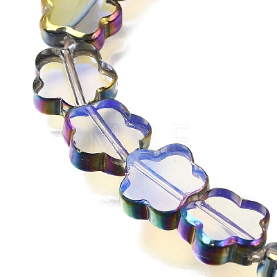 Electroplated Transparent Glass Beads Strands GL-CBA98F0-07E-1