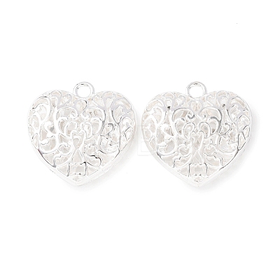 Hollow Tibetan Style Alloy Heart Pendants LS-TIBEP-S095-S-RS-1