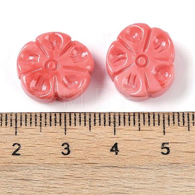 Synthetic Shell Dyed Carved Beads SHEL-H005-15-1