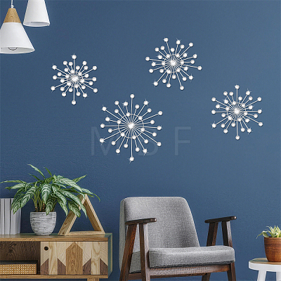 4Pcs Iron & Acrylic Wall Decorations AJEW-WH0871-55P-1