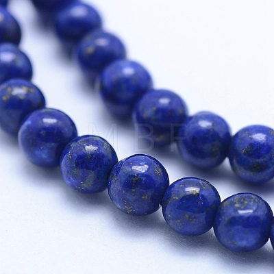 Natural Lapis Lazuli Beads Strands G-P342-01-4mm-A-1