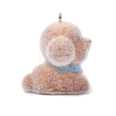 Flocking Opaque Resin Pendants LS-RESI-I353-02P-02-1