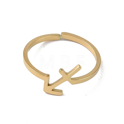 Real 18K Gold Plated 304 Stainless Steel Adjustable Finger Ring RJEW-L115-01G-12-1