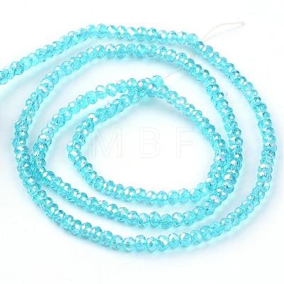 Electroplate Glass Beads Strands EGLA-R048-2mm-08-1