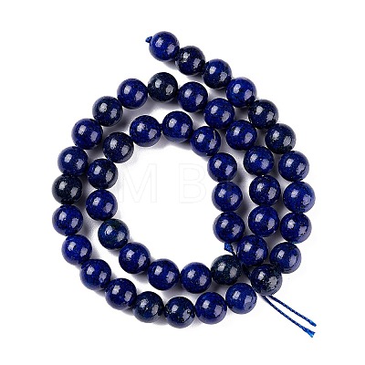 Natural Lapis Lazuli Round Beads Strands G-I181-10-12mm-1