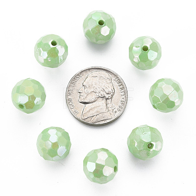 Opaque Acrylic Beads LS-X-TACR-S154-10F-01-1