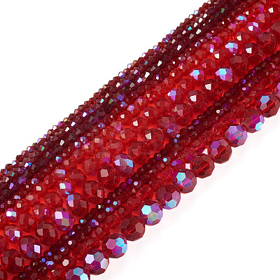 11 Strands 11 Styles Electroplate Glass Beads Strands EGLA-TA0003-06-1