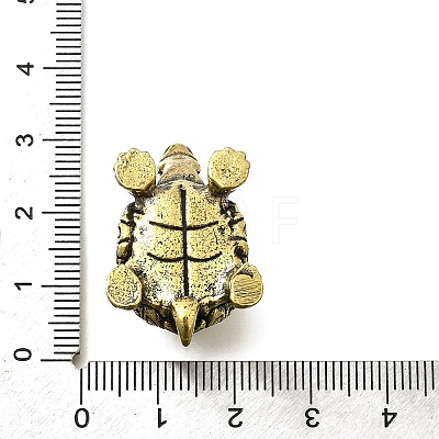 Brass Tortoise Figurine Statue for Living Room Table Home Decoration DJEW-Q008-02C-AB-1