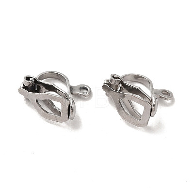 Tarnish Resistant 304 Stainless Steel Clip-on Earring Findings STAS-E192-05P-1