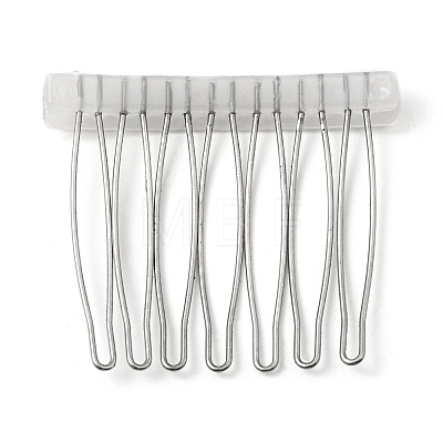 304 Stainless Steel & Plastic Hair Comb Findings MAK-K021-07A-P-1